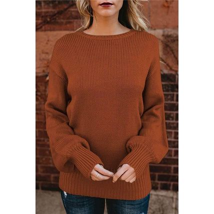 Hollow-out Back Sweater with Tie
