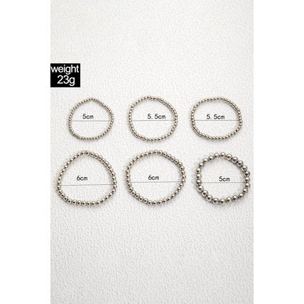 White Multi Layered Beaded Bracelet