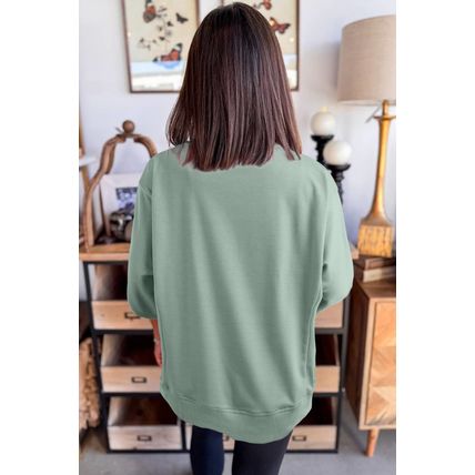 Clearly Aqua Floral Patched Half Sleeve Tunic Top