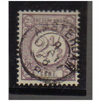 NETHERLANDS 1876 2 1/2C MAUVE F/U SG139
