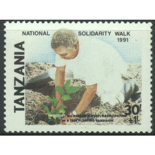 Tanzania 1991 - SG936 - 30s + 1s multi - President Mwinyi planting sapling - MH