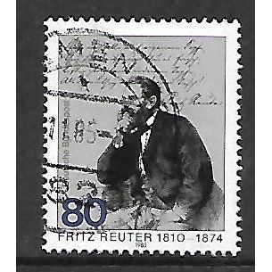 GERMANY 1985 80pf FRITZ REUTER SG 2111 FINE USED