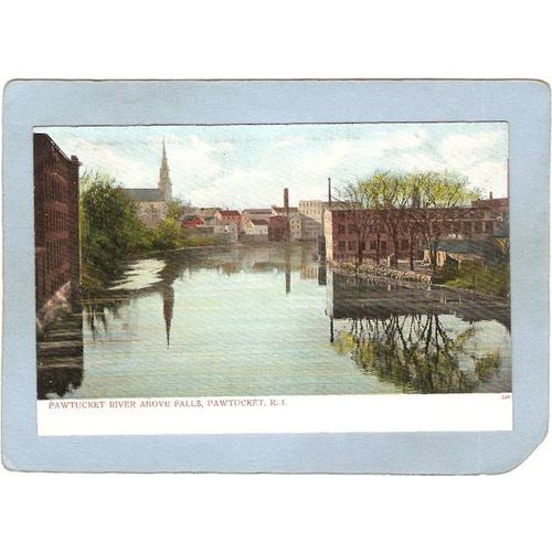 Rhode Island Pawtucket Postcard Pawtucket River Above Falls~943