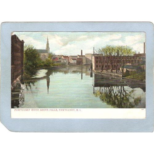 Rhode Island Pawtucket Postcard Pawtucket River Above Falls~942