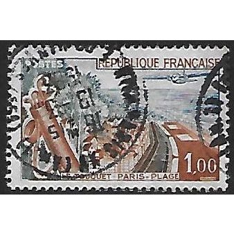 Mi 1408: 1 Fr. multicoloured Definitive: Landscapes: Le Touquet-Paris-Plage.