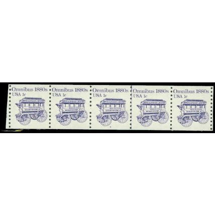 1897 1c Omnibus Very Fine MNH Dry Gum PNC 5/5 P0436