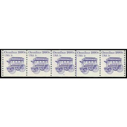 1897 1c Omnibus Fine MNH Dry Gum PNC 5/5 P0442