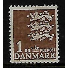 DENMARK 1946 ARMS 1K BROWN SG 346 M / MINT