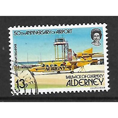 ALDERNEY 1985 ANNIV ALDERNEY AIRPORT 13p BRITTEN NORMAN TRISLANDER SG A19 FU