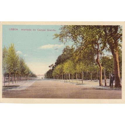 Lisboa Alameda Do Campo Grande Portugal Old Postcard