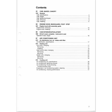 Volvo L110E L120E Cab And Interior Repair Service Manual VOE21B1000145 2003 PDF