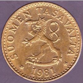 1981 Finland 20 Pennia Coin