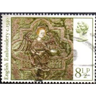 1976 Christmas. 8.1/2p Value. Angel With Crown. Very Fine Used