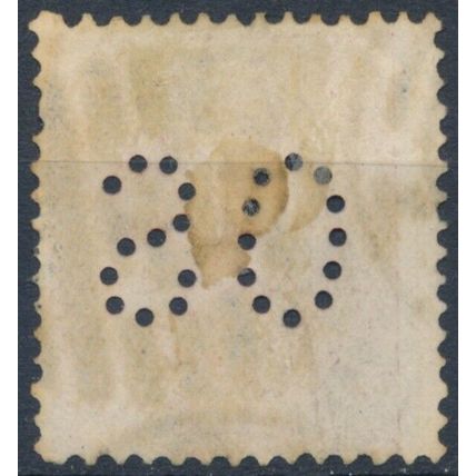 QV: 2d OS Perfin - Victoria 1905 - Used Hinged - SG 418