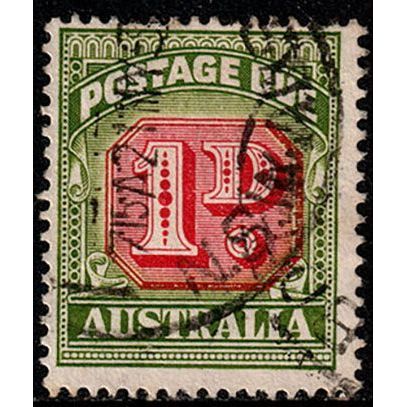 Australia 1958 Postage Due 1D Used Stamp No wmk.