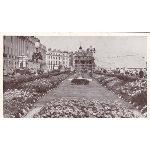 Distant View of Carpet Gardens Eastbourne Sussex Postcard (SX73216)