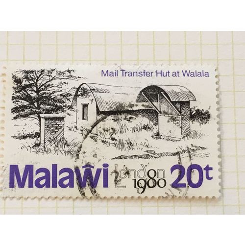 Malawi QEII London 1980 20t mail transfer hut Walala Used SG 622 Sc 368 stamp