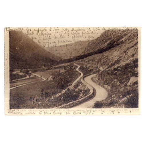 VALLEE DE L'APIEGE, MERENS, FRANCE used vintage postcard 1939 postmark