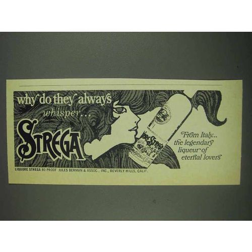1967 Strega Liqueur Ad - They Always Whisper