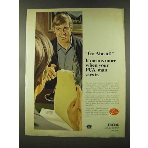1973 PCA Production Credit Association Ad - Go Ahead!