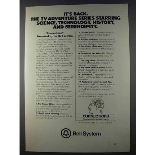 1980 Bell System: Connections PBS TV Show Ad - It's Back