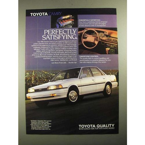 1988 Toyota Camry Ad - Perfectly Satisfying