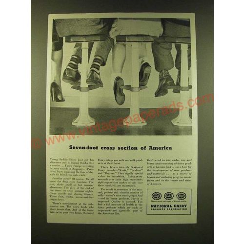 1947 National Dairy Products Corporation Ad - Seven-foot cross section