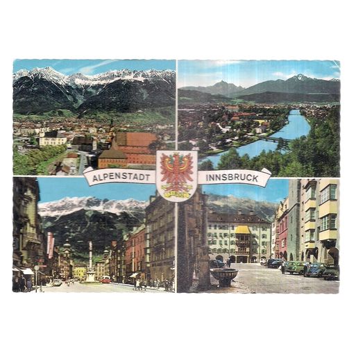 ALPENSTADT INNESBRUCK used postcard 1971 pm =