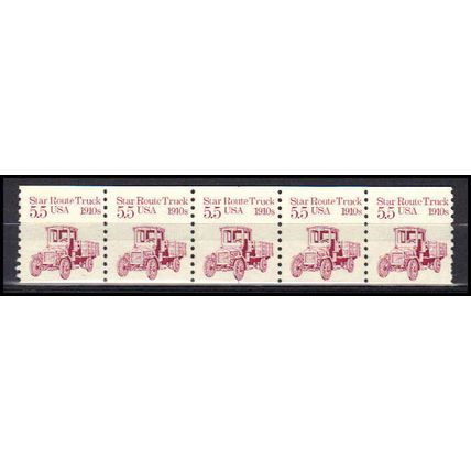 2125 5.5c Star Route Truck Fine MNH Dry Gum PNC 1/5 X0433