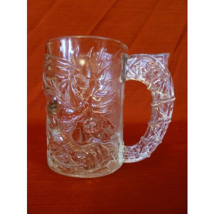 PAIR OF COLLECTIBLE BATMAN FOREVER GOTHAM CITY GLASS MUGS McDONALD'S PREMIUM