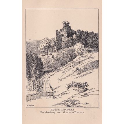 Ruine Leofels Nachbarburg Von Morstein Torstein German Postcard