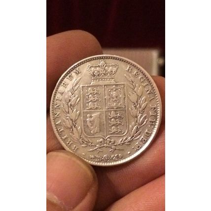 Queen Victoria 1846 .925 Silver Half Crown, Over 170 Years Old Lovely Grade Coin