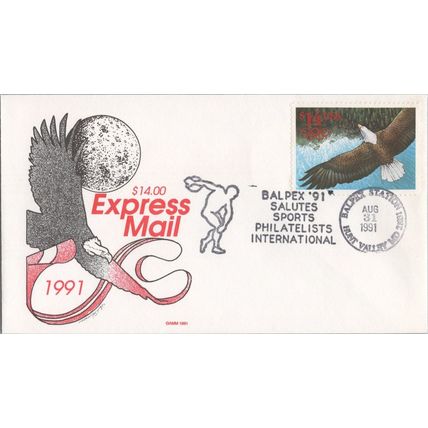 ZAYIX US 2542 Gamm FDC $14 Express Mail Eagle Olympic Unofficial city 121022SM30