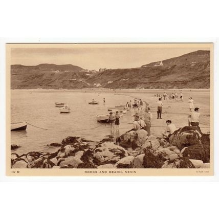 The Rocks and Beach Nevin Postcard Caernarvonshire NV22