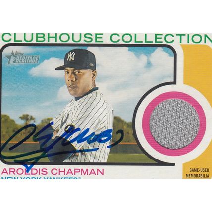 AROLDIS CHAPMAN CLUBHOUSE COLLECTION JERSEY 2022 AUTOGRAPHED NEW YORK YANKEES P