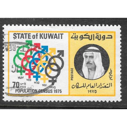 KUWAIT 1975 POPULATION CENSUS 70F MALE FEMALE SYMBOLS USED