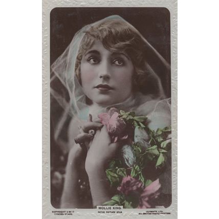 Mollie King Pathe Picture Star Rare Real Photo Actress Old Postcard