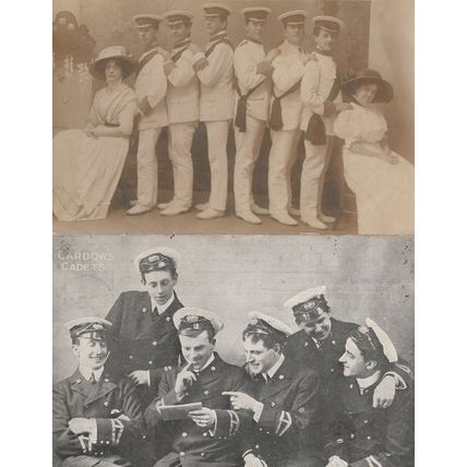 Cardows Cadets Military Music Hall & Pierrots 2x Old Postcard s