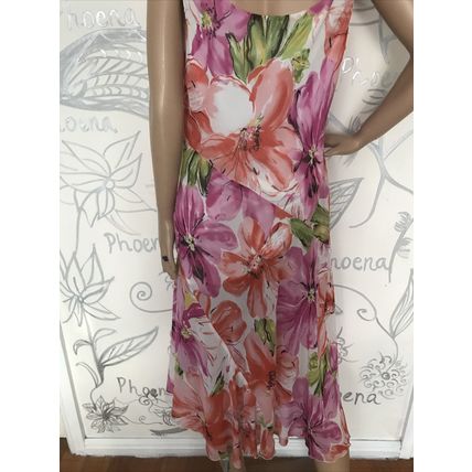Rockmans designer women floral dress sleeveless size 14
