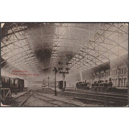 LNWR Station New Street, Birmingham, Warwickshire, 1905 - Postcard