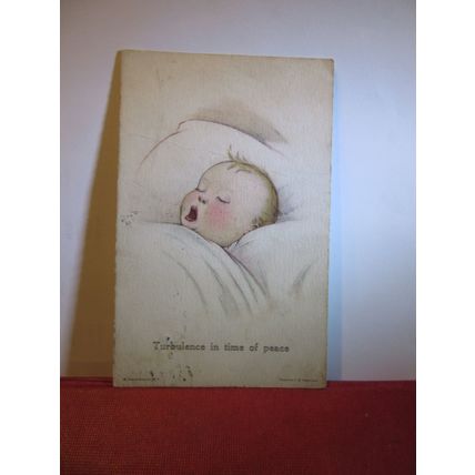 C. TWELVETREES. TURBULENCE IN TIME OF PEACE used antique postcard 1920 pm =