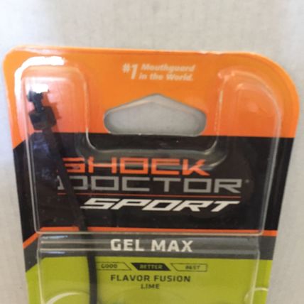 NEW Shock Doctor Sport Gel Max Flavor Fusion Youth Black Mouthguard Lime