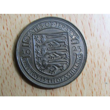 Jersey 1923 George v 1/12th of a Shilling Coin ( SIGNED Moore 1923) Specimen ?