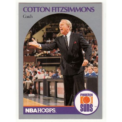 1990-91 Hoops Cotton Fitzsimmons basketball card #325 - Suns