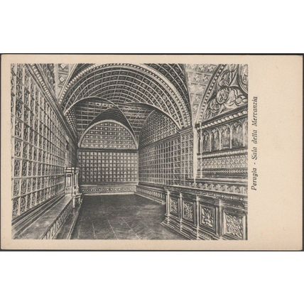 Sala della Mercanzia, Perugia, c.1910s - Guerra Guerriero Cartolina