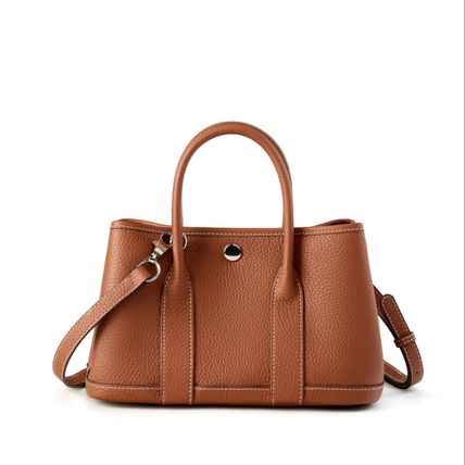 Genuine Leather Women Handbag and Shoulder Bag Brown