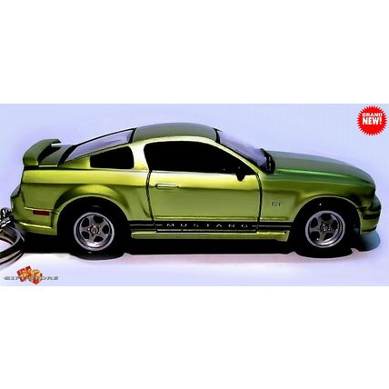 RARE KEYCHAIN LIME GREEN FORD MUSTANG