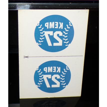 PANINI 2013 TRIPLE PLAY KEMP 27 TATTOOS STICKER BASEBALL CARD # 7