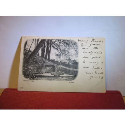 WISHING WELL, UPWEY, UPWAY, WEYMOUTH used antique postcard 1903 pm =