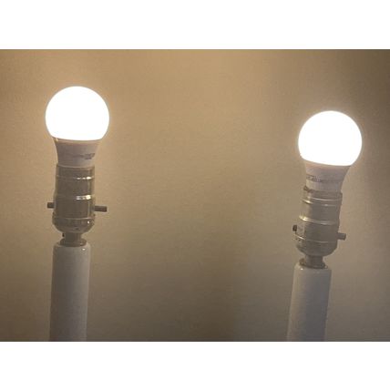 Lot of 2 Vintage Milk Glass Lamps